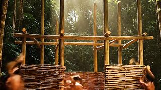 Primitive Jungle House Build