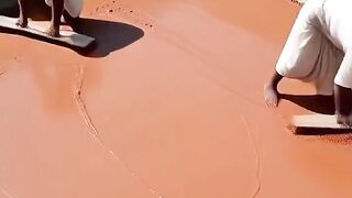 Dusty Courtyard Transforms into a Royal Terracotta Fire Kund!