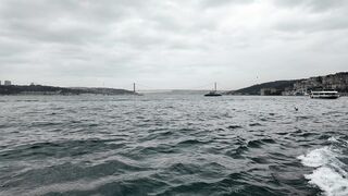 Funnyfuzzy - scenic bosphorus strait with seagulls and boats | Trending HD Video