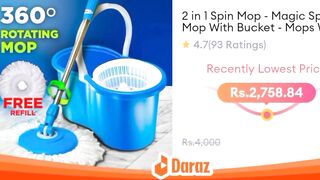 2 in 1 Spin Mop - Magic Spin Stextile Pattern Design For Review Price Details    #2in#1Spin#Mop#Magic#Spin