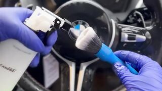 Electric car - cleaning car interior | Trending HD Video