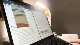 Work at night typing aesthectic