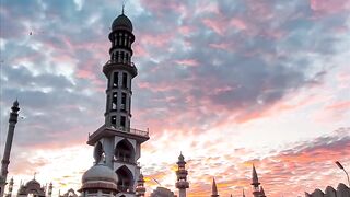 cloudy sky over mosque | Professional HD Video