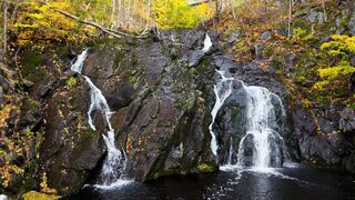 4K resolution - stunning nordic waterfall in autumn | Trending HD Video