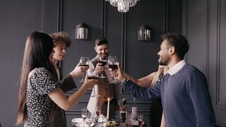 The Wedding People A Novel - people cheers their glasses of wine | Trending HD Video