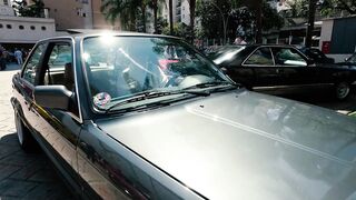 Electric car - cars leaving parking lot | Trending HD Video