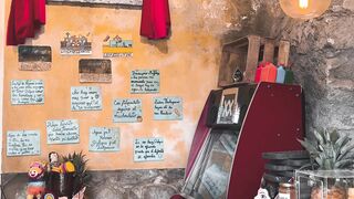 vintage mexican canteen with rockola | Professional HD Video