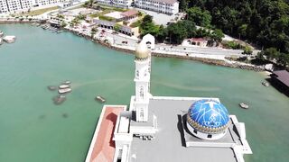 an aerial footage of a mosque | Professional HD Video