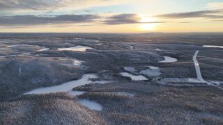 4K Computer Monitor - aerial winter landscape at sunrise in finland | Trending HD Video