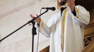 male preacher talking inside a mosque | Professional HD Video 2