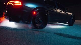 Scarred - dynamic nighttime muscle car burnout | Trending HD Video