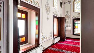interior view of beautifully decorated mosque | Professional HD Video