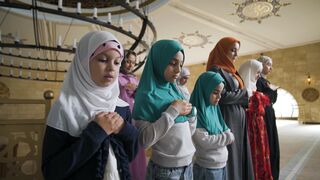 women and children praying | Professional HD Video