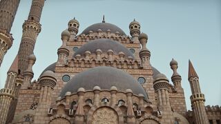 al sahaba mosque low angle view | Professional HD Video