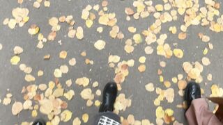 Funnyfuzzy - autumn walk on leaf covered path | Trending HD Video