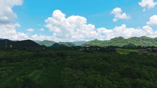 4K Computer Monitor - aerial view of lush mountain landscape | Trending HD Video