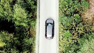 travelite - drone footage of a car travel on the road | Trending HD Video