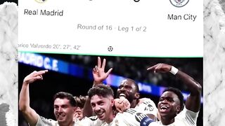 KASIHAN! MAN CITY DIBANTAI REAL MADRID DI LEG 1 16 BESAR UCL.
