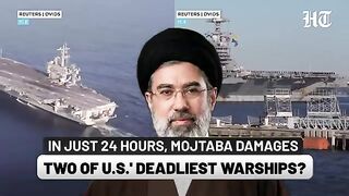In 24 Hrs, Mojtaba Goes After USA's 2 Biggest Warships: Fire, Missiles Hit Aircraft Carriers?| Iran