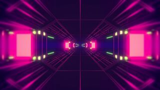 4K resolution - an abstract background with neon lights and a glowing purple and pink line | Tr