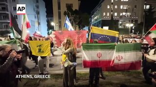 Thousands march to US Embassy in Athens to protest ongoing attacks on Iran