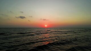 4K Computer Monitor - stunning ocean sunset aerial view | Trending HD Video