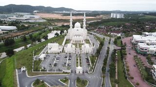 aerial view of sri sendayan mosque | Professional HD Video