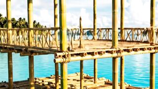 Floating Bamboo House Build