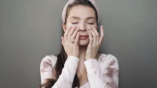 The Shy Snow Woman and the Cursed Ring - woman dabbing cream on face | Trending HD Video