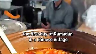 the first day of ramadan in chinese village