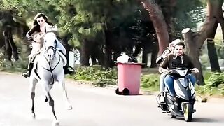 horse running very fast