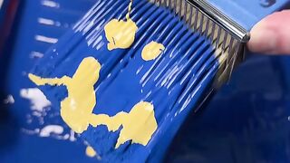 ASMR cleaning this paintbrush is so satisfying #asmr #asmrsounds #satisfying