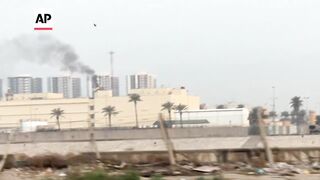 Missile strikes inside the US Embassy compound in Baghdad, Iraq