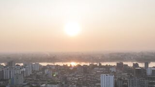 4K resolution - drone view of dhaka at sunrise | Trending HD Video