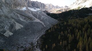 4K Computer Monitor - aerial view of alpine landscape in winter | Trending HD Video