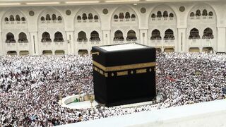 aerial view of kaaba during hajj pilgrimage | Professional HD Video