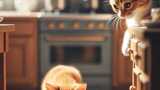 Mama Cat Fixes Baby Cat’s Mistake | Sweet Miniature Cat Story ????????