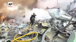 Russian strike on Kyiv region kills 4 and wounds at least 15