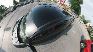 Scarred - footage of a moving black car with fisheye lens | Trending HD Video