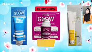 Skin Glow Brightening Pigmentation Dark Spot Cream & Face Wash Blossom Sunblock with 15% discount
