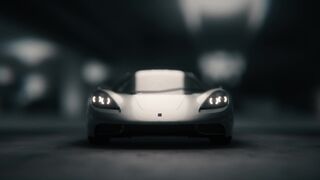 Electric car - sleek sports car in dimly lit garage | Trending HD Video