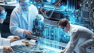 Tiny Engineers Repairing a Laptop CPU ???????? | Mini Tech World”