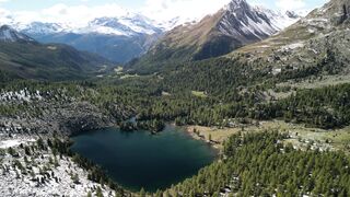 4K Computer Monitor - stunning 4k aerial view of alpine lake | Trending HD Video