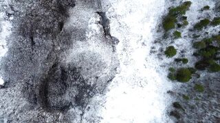 Snow boot - aerial winter landscape with snow and trees | Trending HD Video