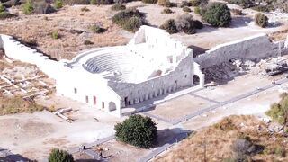 4K resolution - aerial view of ancient patara amphitheater | Trending HD Video