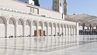 serene view of masjid exterior blue sky | Professional HD Video