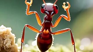 Miniature Ants Lifting Objects ???? ants working - ant animation