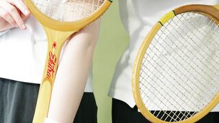 Sport Bike - sportspeople holding squash rackets | Trending HD Video