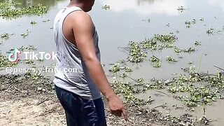 Manusia digigit buaya?