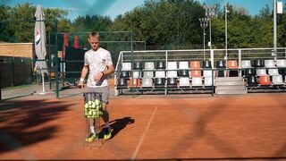 DICK S Sporting Goods - a tennis player practicing his serve | Trending HD Video